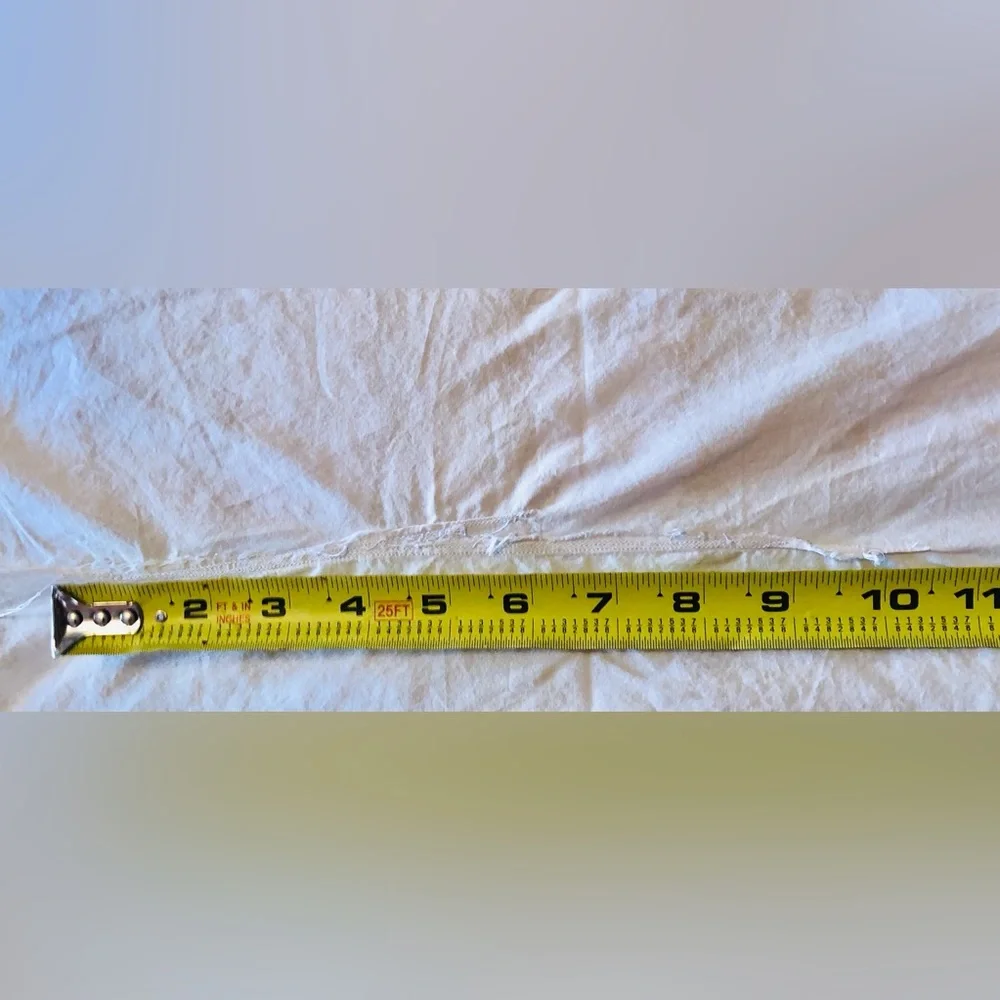 Simply Shabby Chic King Duvet Cover 100% Cotton Ivory Beige Stripe Button Close